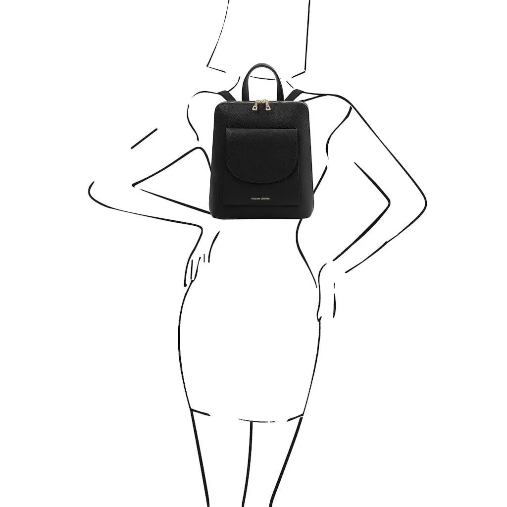 TL Bag - Small Convertible Leather Backpack For Women | TL142092