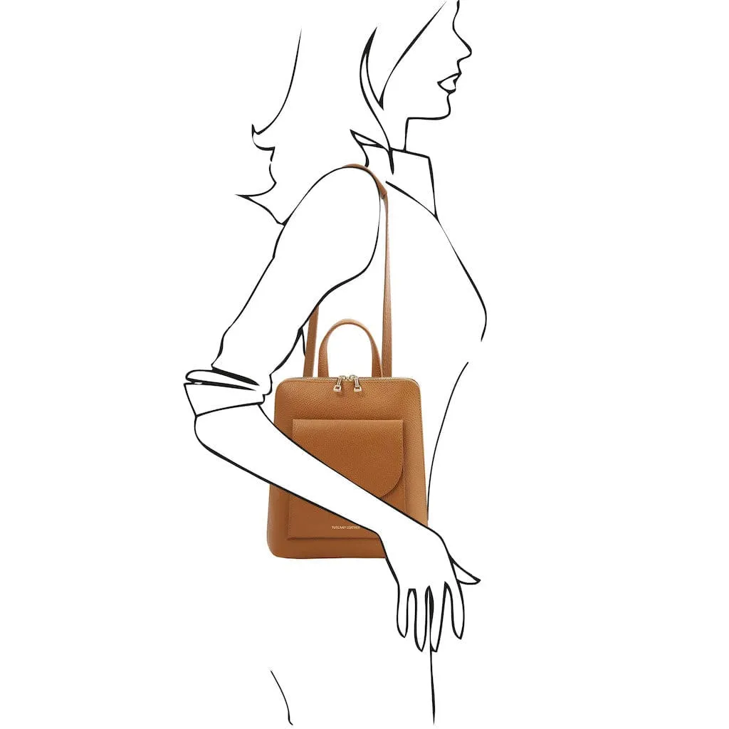 TL Bag - Small Convertible Leather Backpack For Women | TL142092