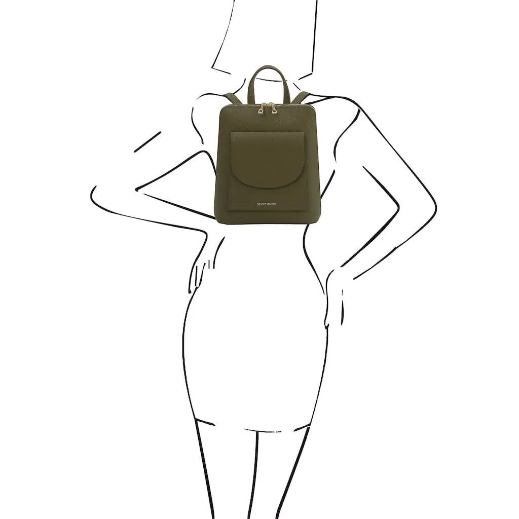 TL Bag - Small Convertible Leather Backpack For Women | TL142092