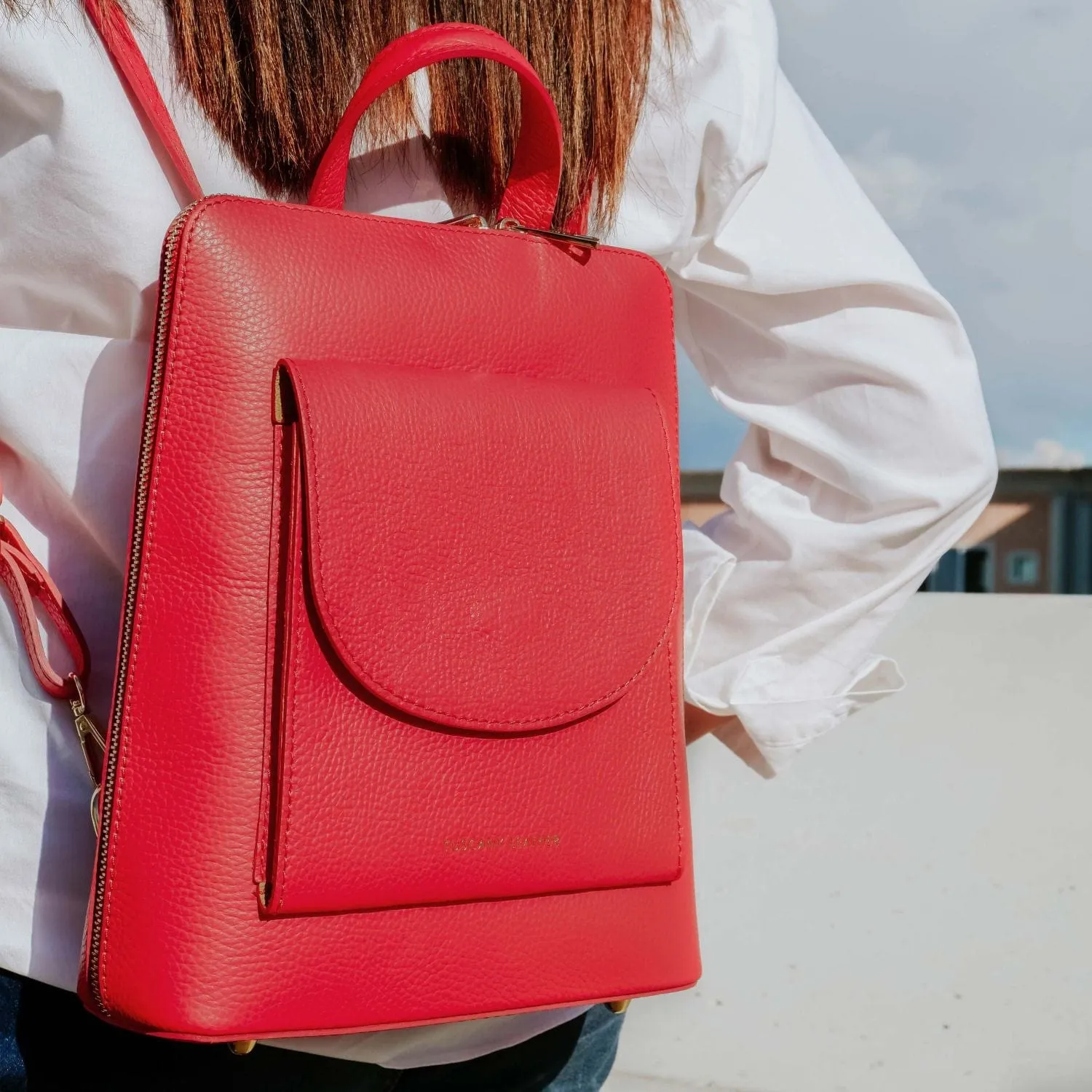 TL Bag - Small Convertible Leather Backpack For Women | TL142092