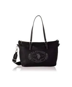 U.S. POLO ASSN. WOMEN SPRINGFIELD S SHOPP. BAG NYLON IN BLACK