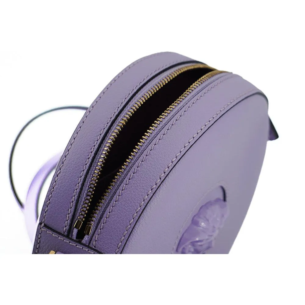Versace Elegant Purple Round Shoulder Bag