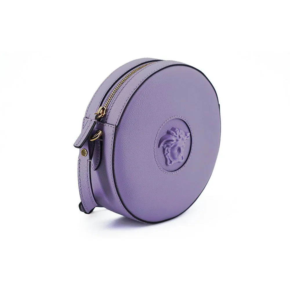 Versace Elegant Purple Round Shoulder Bag