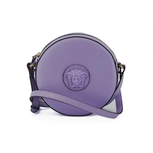Versace Elegant Purple Round Shoulder Bag