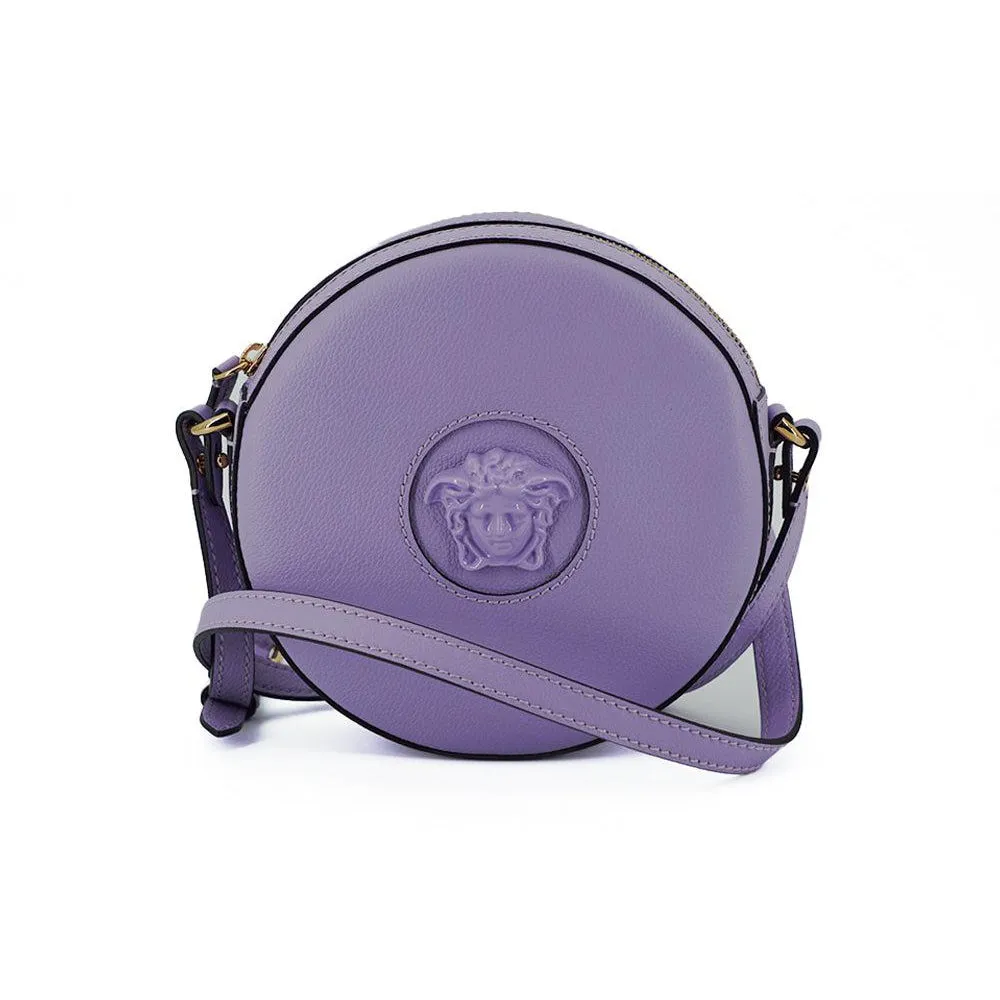 Versace Elegant Purple Round Shoulder Bag