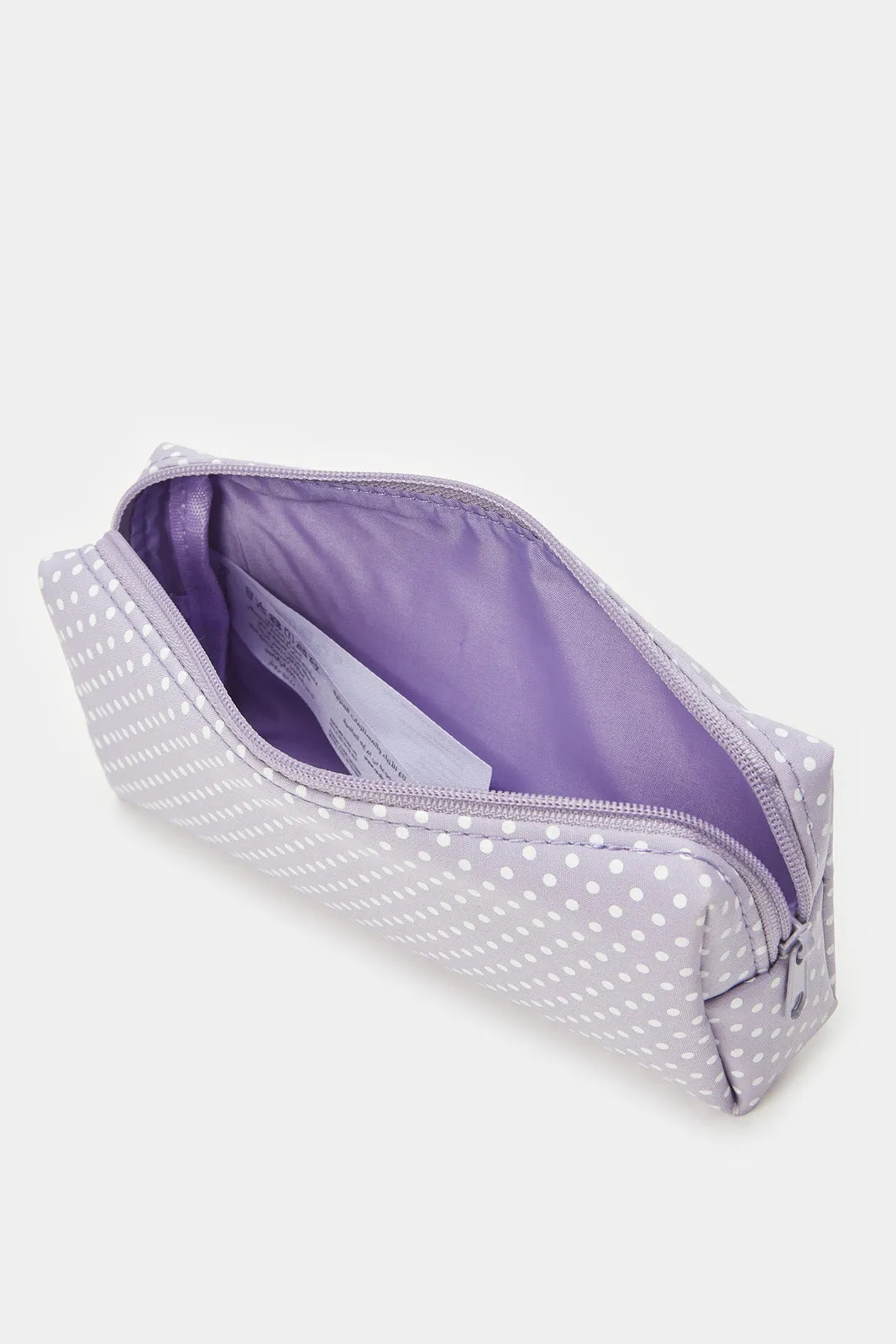 Women Lilac Printed Pouch Set (4 Piece)