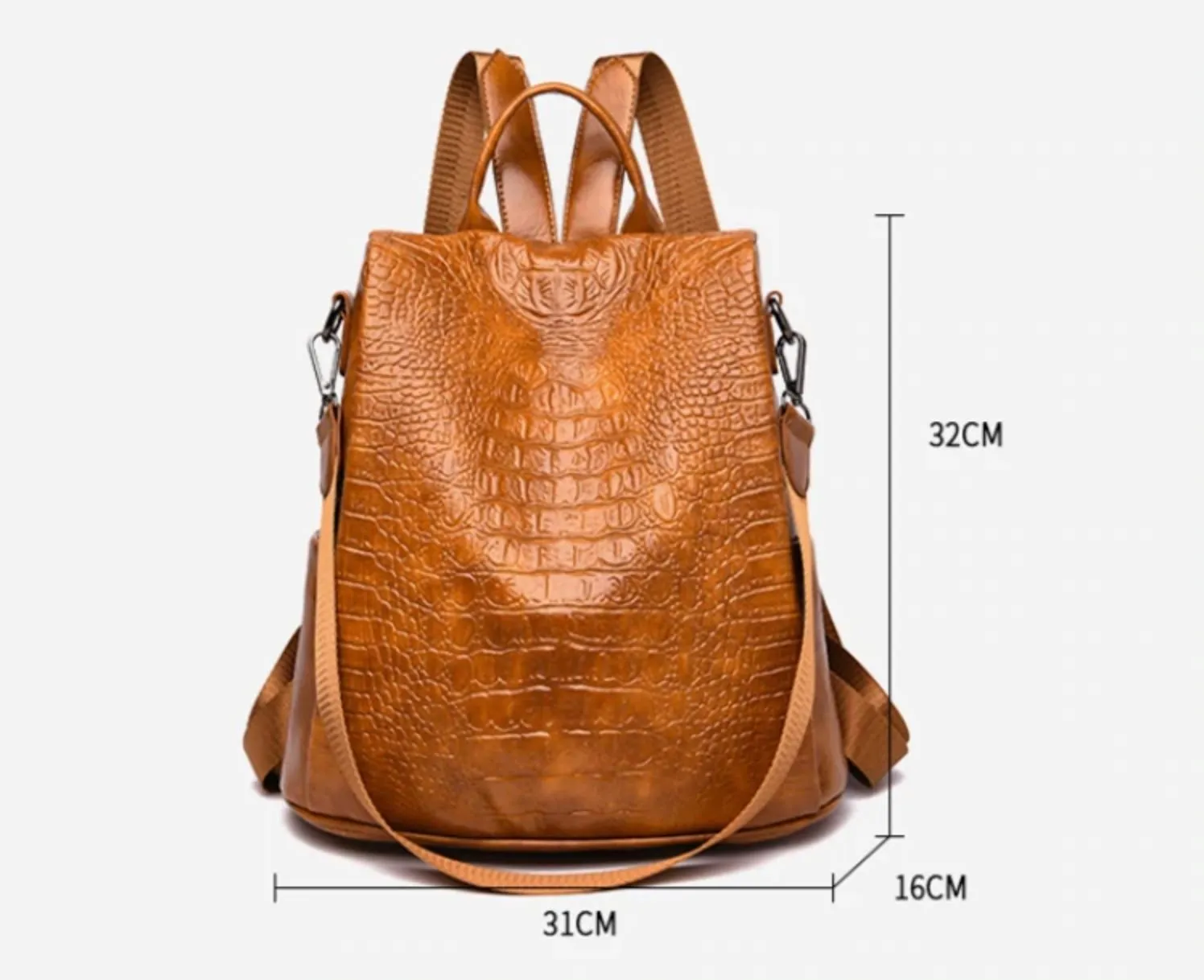 Women's Anti theft Backpack Women  Travel Alligator Backpacks Female School bag