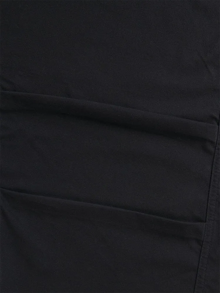 WOMEN'S BARREL LEG PANTS (BLACK)