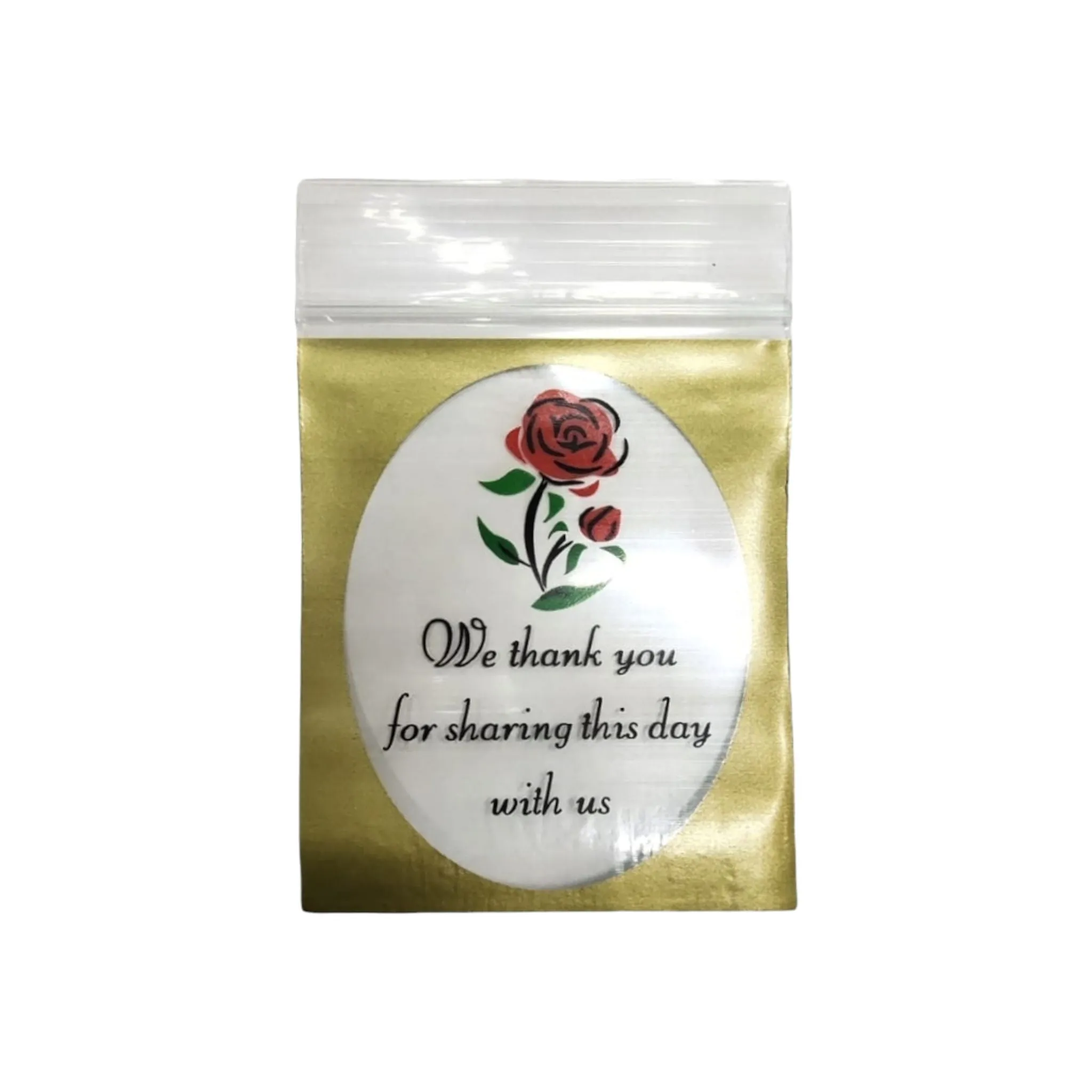 Zip Lock Bags Resealable Printed  6x8cm 13mic Rose Print 100s