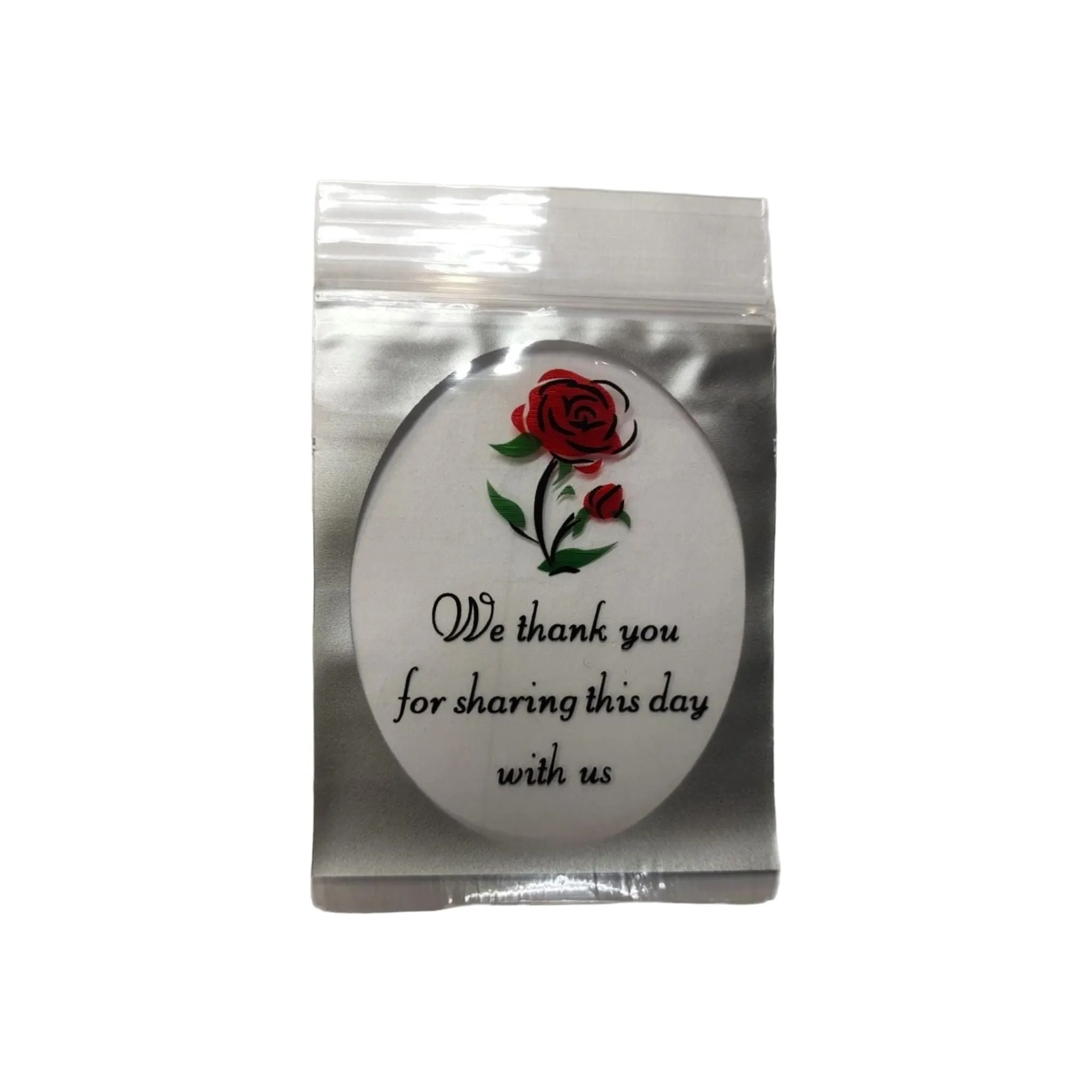 Zip Lock Bags Resealable Printed  6x8cm 13mic Rose Print 100s