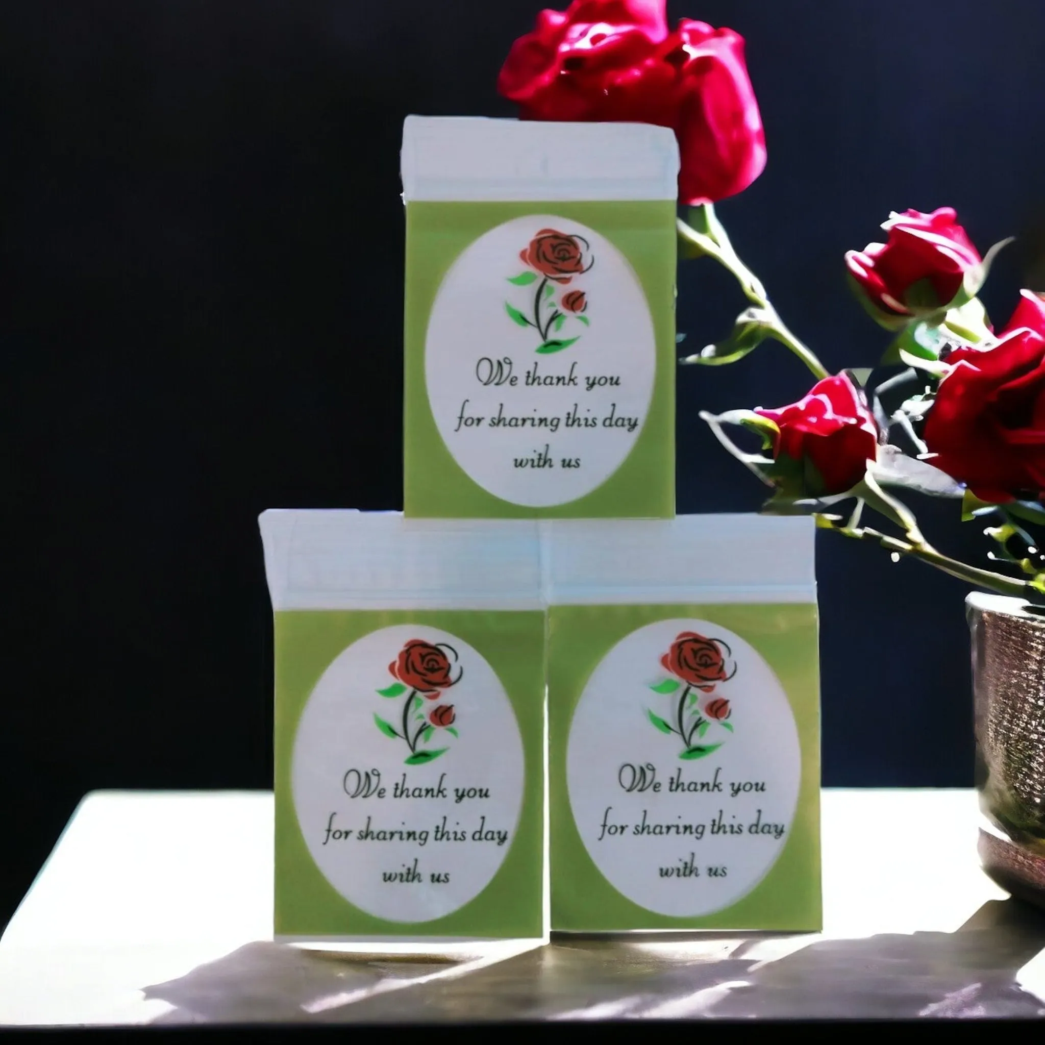 Zip Lock Bags Resealable Printed  6x8cm 13mic Rose Print 100s